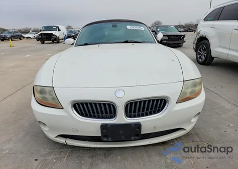 2004 BMW Z4 3.0 из США, поврежденный, VIN 4USBT53534LU07443